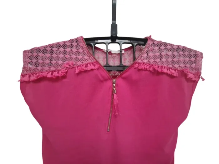 Blouse manches courtes fuchsia (10A) - photo numéro 2