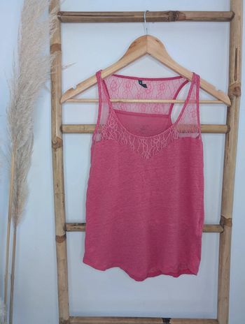 Débardeur rose dentelle Naf naf