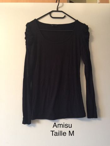 T-shirt manches longues noir Amisu Taille M