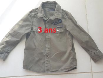 1 chemise kaki 3 ans marqie inextenso