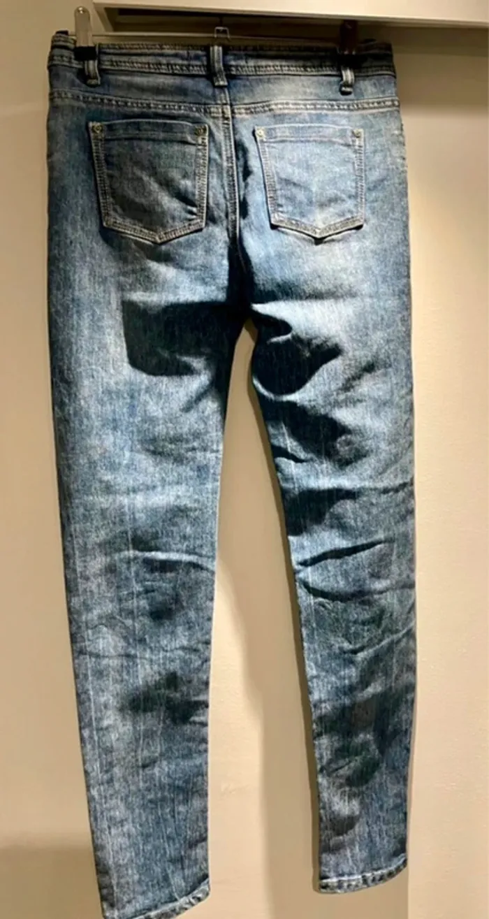 Jean skinny bleu clair MIM – T.38 – Très bon état - photo numéro 4