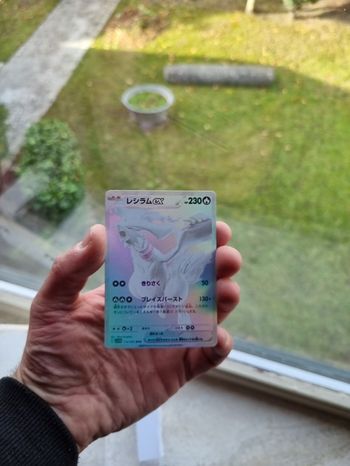 Carte Pokémon Reshiram EX Full Art Rainbow Rare – Japonais – 174/086 BWR – Neuve NM 🌈