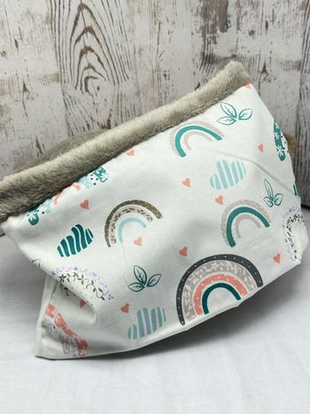 Snood fille motifs arc en ciel, cache cou fille