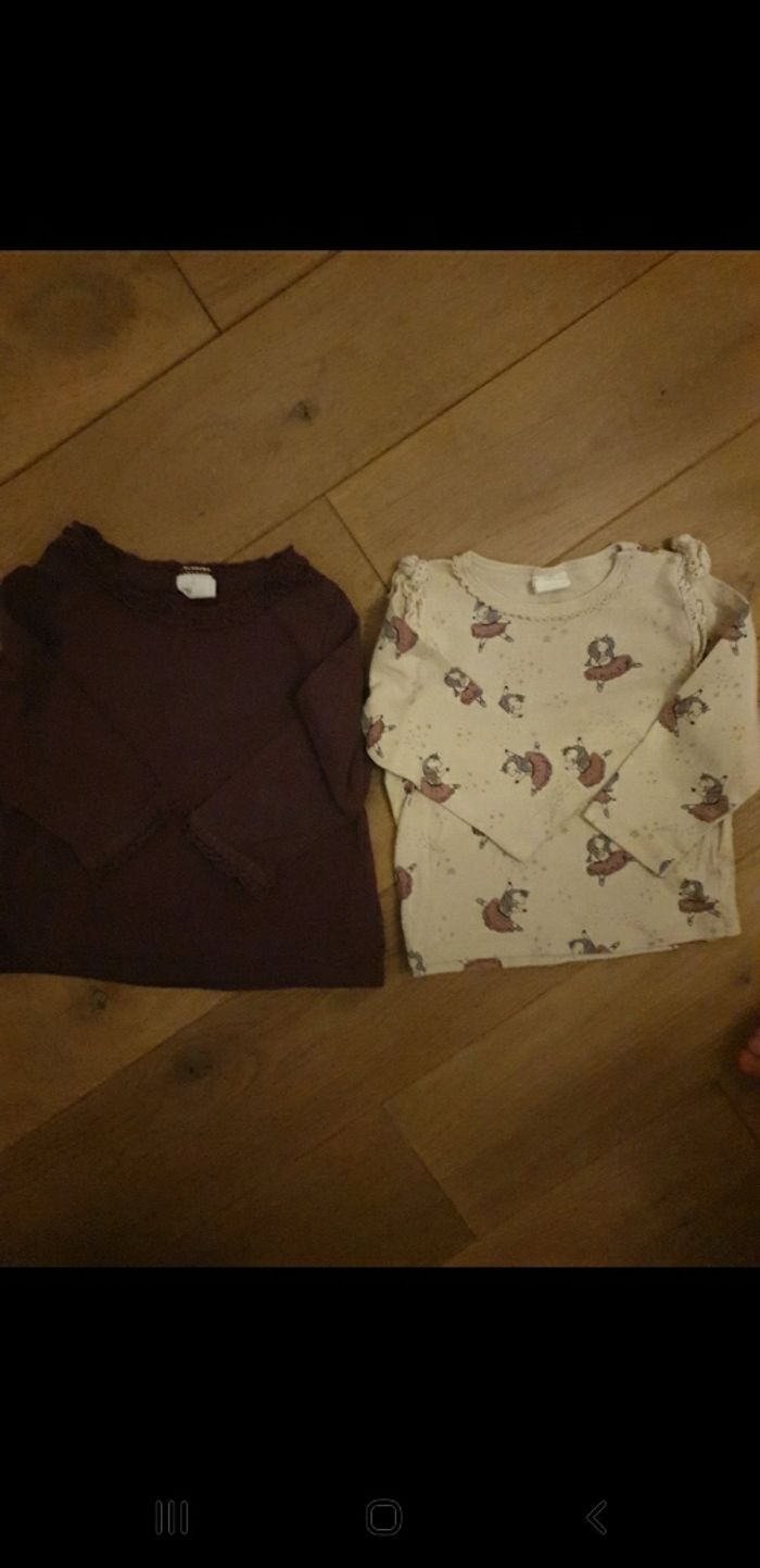 Lot hauts manches longues taille 74