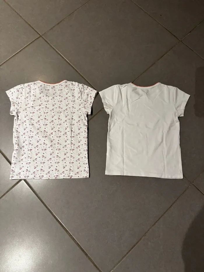 Lot de 2 T shirt manches courtes / Maillots de corps - Vertbaudet - Blanc - 6 ans - photo numéro 4