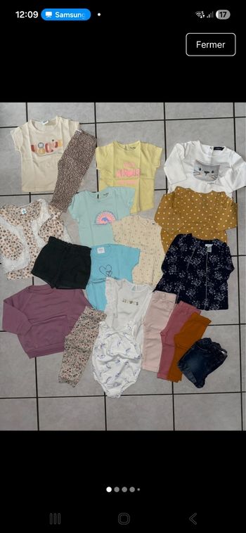 Lot vêtements bébé fille 9-12mois 