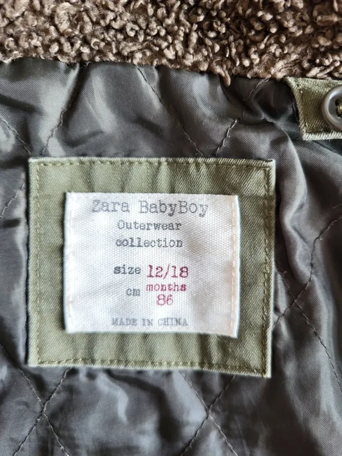 Parka automne hiver bébé garçon Zara 18 mois - photo numéro 4