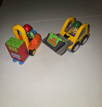 123 playmobil lot de 2 véhicules de travaux complets