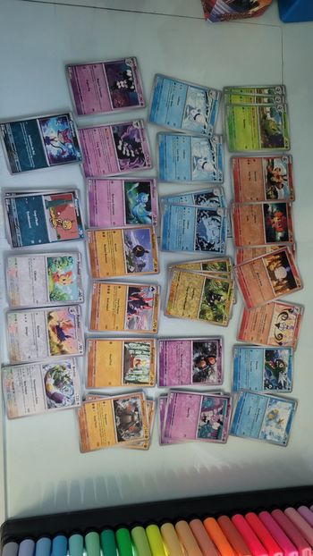 Lots de cartes reverses flammes blanches