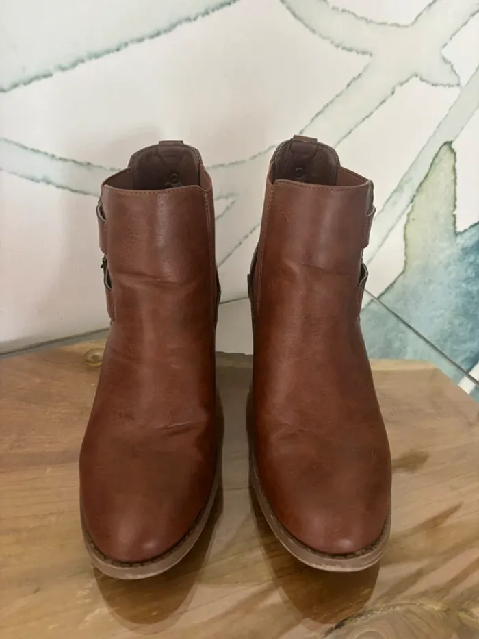 Bottines à talons marron femme My Botega - photo numéro 3