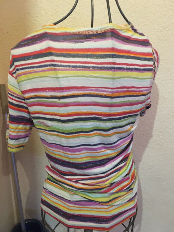 Tee-shirts shirt à rayures  Multicolores - photo numéro 2