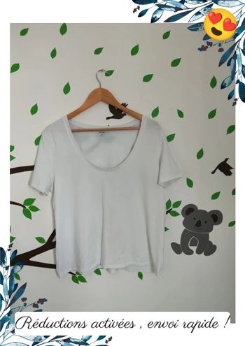 T-shirt blanc femme XL