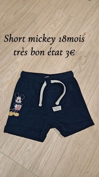 Short Mickey 18mois 