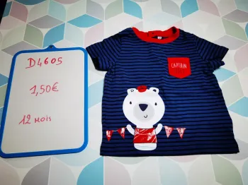 D4605 - tee-shirt garçon 12 mois