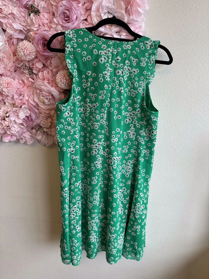 Robe d’été Banana Republic, fluide verte à motifs fleuris taille 36 - photo numéro 5