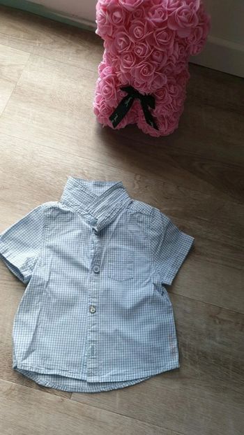 Chemise tape à l'œil à carreaux bleu ciel
