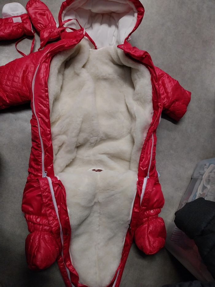 combinaison neige froid ski fille 6/9 mois doublure polaire amovible NEUVE - photo numéro 3