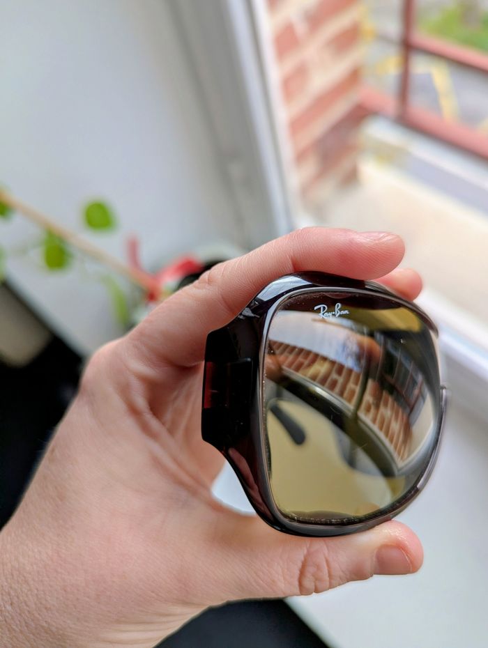 Lunette de soleil ray-ban masque marron fumé - photo numéro 2