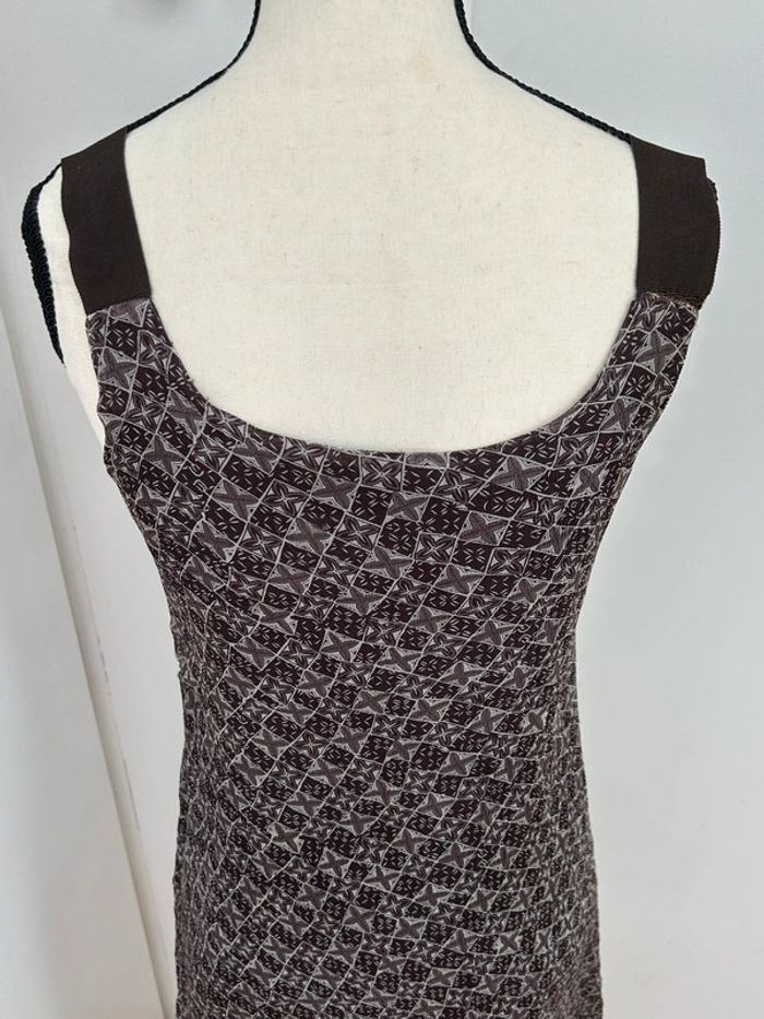 Robe sinequanone marron violine en soie taille 38 été à bretelles - photo numéro 6