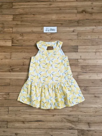 Robe d'été cœurs jaune bébé fille 24 mois 2 ans
