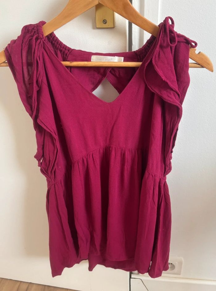 Blouse manche courte rose Fushia See u Soon femme taille XS - FR34 - W24 - photo numéro 4