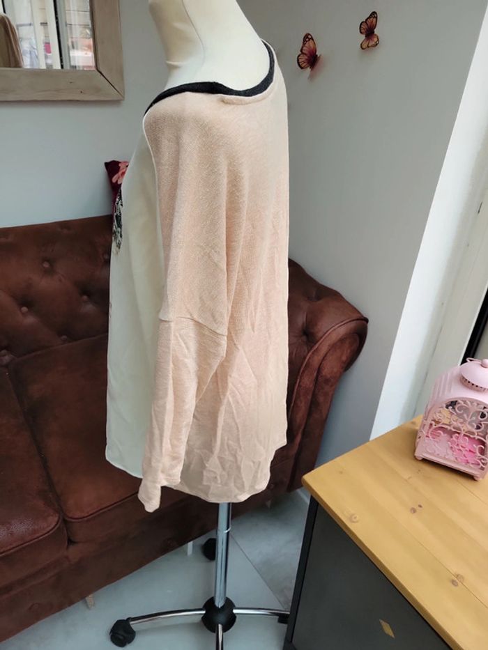 Tunique fluide motife chouette camaeu femme - photo numéro 3