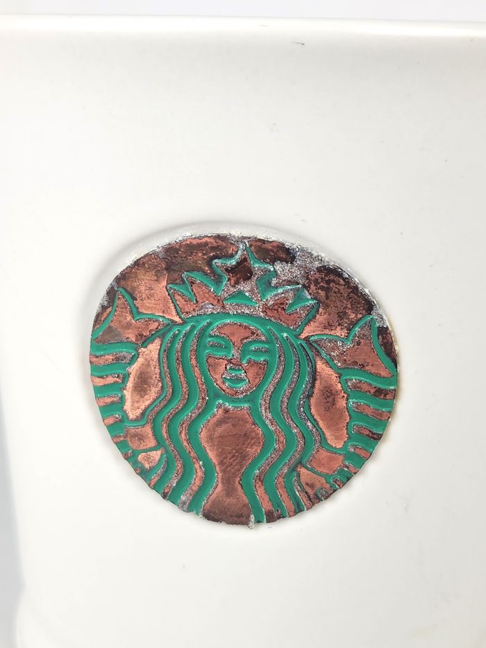 Tasse Starbucks Collector 2014 - Medallion Sirène Cuivre - Céramique - photo numéro 2
