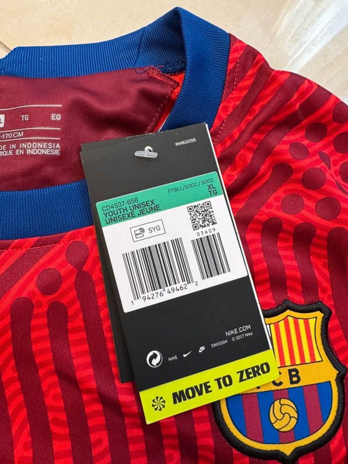 Maillot de foot Nike équipe FC Barcelone taille 13/15 ans authentique neuf - photo numéro 9