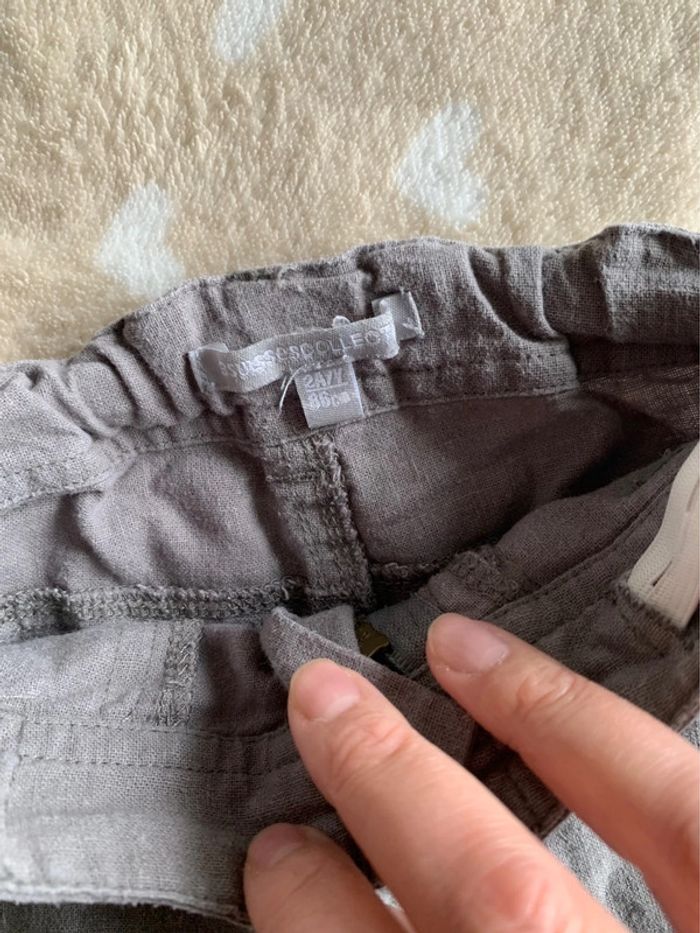 Pantalon gris lin 3 suisses 24 mois😺 - photo numéro 2