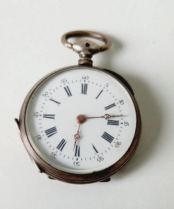 Montre ancienne à gousset - Cylindre - Jeanne Baudier – Argent – vers 1900.