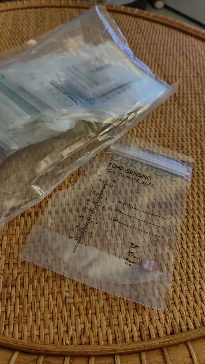 Sachets conservation lait maternel