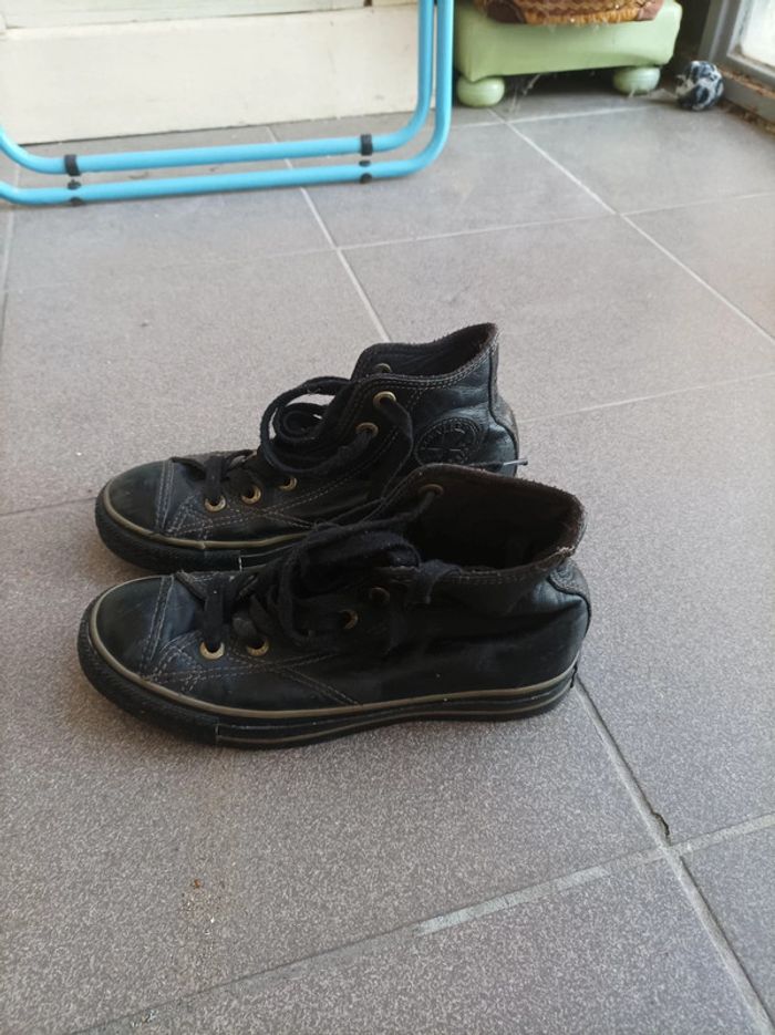 Baskets montantes converse noire - photo numéro 7