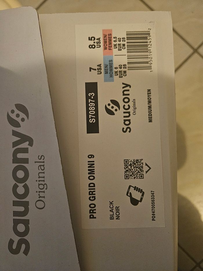 Paire de Saucony Omni9 noir taille 40 neuves - photo numéro 5