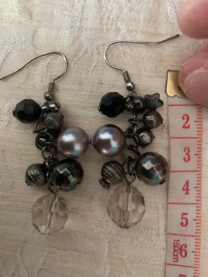 Boucles oreilles boule à facette étoile - photo numéro 4