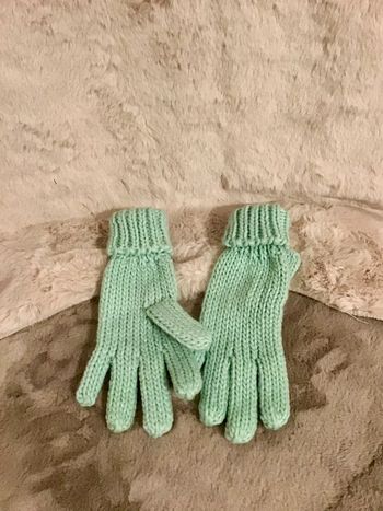 Paire de gants taille unique soit 6/7 vert clair (1223)