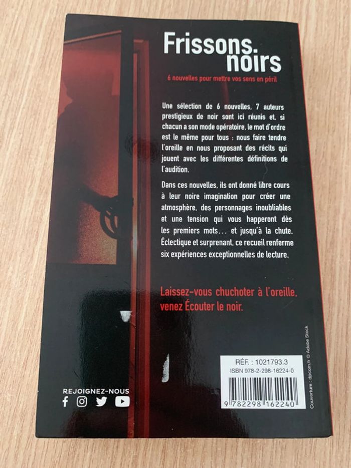 Livre frissons noirs - photo numéro 2