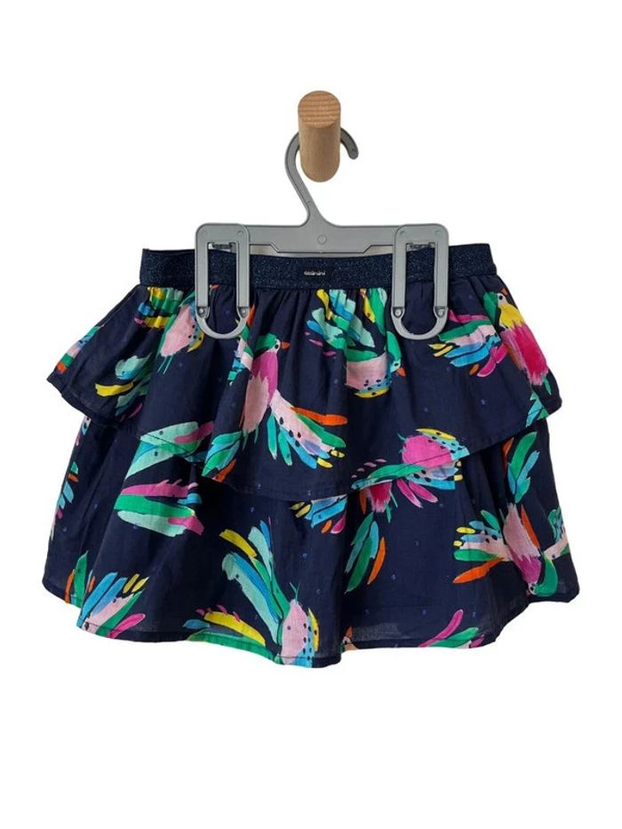 Jupe d'été marine (oiseaux multicolores) - Catimini 6 ans (116cm) - photo numéro 3
