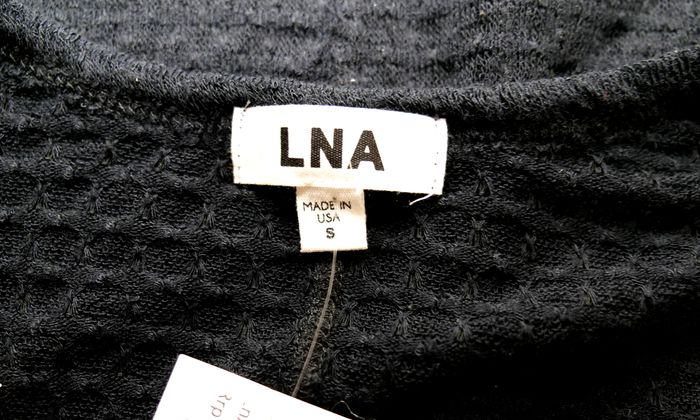 LNA - Débardeur à mailles - Noir - Femme - Taille S - Neuf avec Etiquettes - photo numéro 5