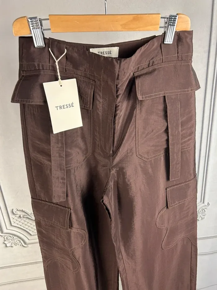 Pantalon large tressé Marron T1 / S neuf - photo numéro 2