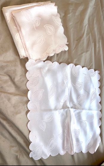 Lot de 3 serviettes de table crème
