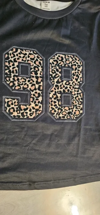 T shirt manche courte noir 13 ans