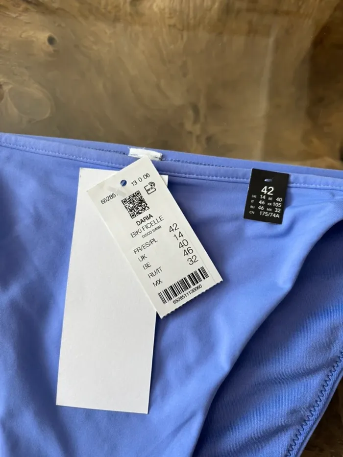 Bas de maillot de bain Etam violet ficelles - photo numéro 4