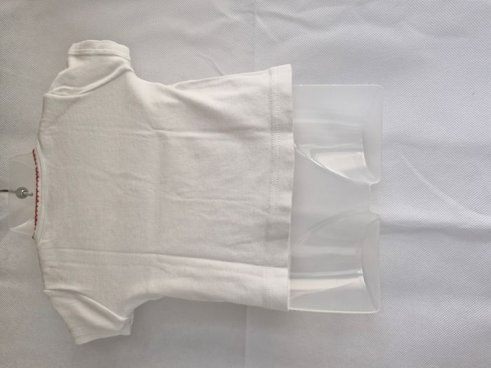 T-shirt à manches courtes fille 3 mois 60 cm Petit Bateau Blanc Rouge - photo numéro 5