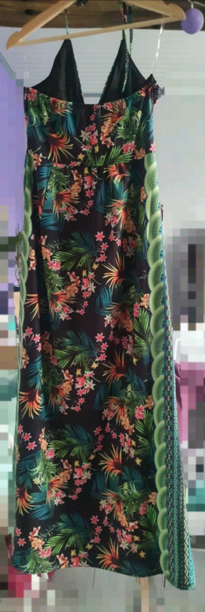 Robe longue à fleurs d'Été Satinée - photo numéro 2