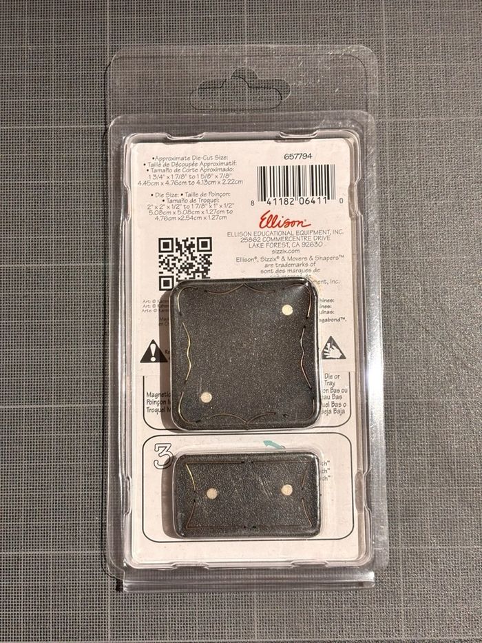 Ensemble 2 matrices de découpe Sizzix, magnétiques - photo numéro 2