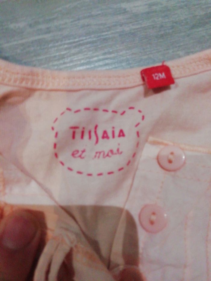 2 Hauts manches courtes 12 mois fille - photo numéro 8