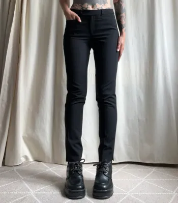 Pantalon droit costume Emo Corporate Goth Officecore - Taille S