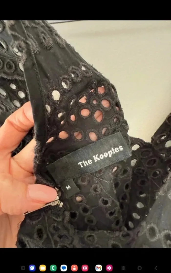 Magnifique robe The Kooples noire broderie anglaise taille M - photo numéro 5