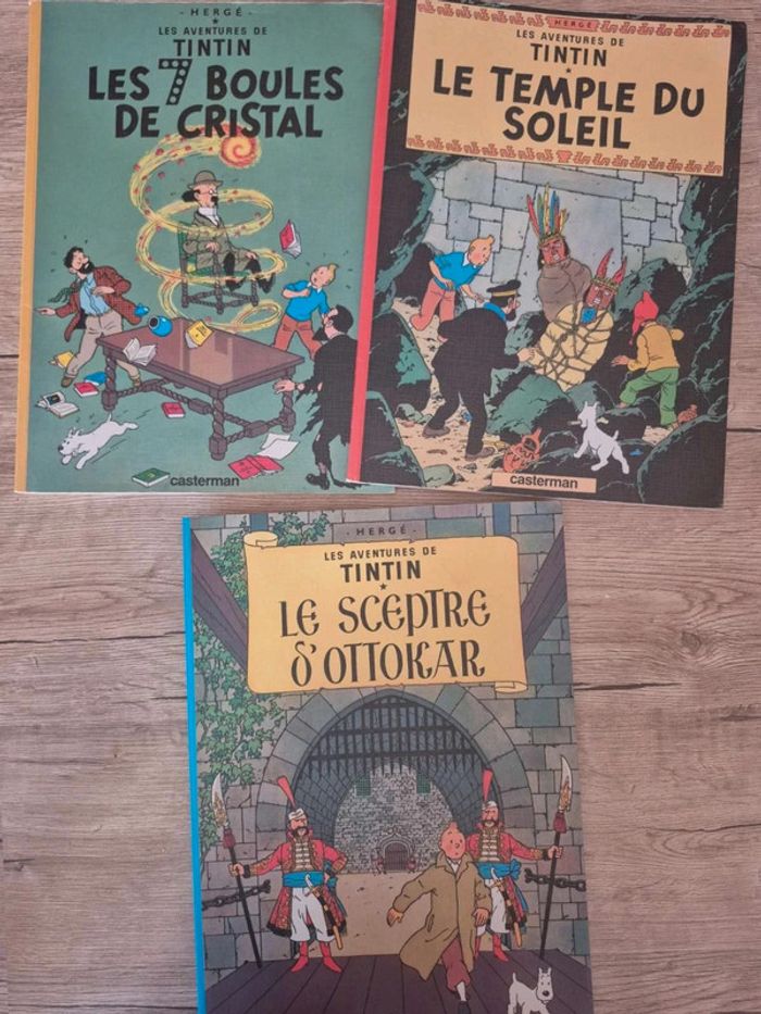Lot de 3 bandes dessinées souple Tintin