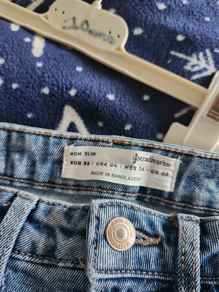 Jean mom slim bleu Stradivarius taille S - photo numéro 5